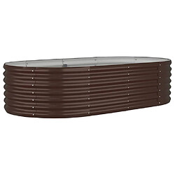 vidaXL Lit surélevé de Jardin Acier Marron