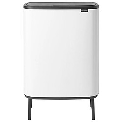 BRABANTIA Poubelle Bo Touch Bin - 2x30 L - Blanc