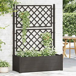 Avis vidaXL Jardinière avec treillis 100x43x142 cm PP Anthracite