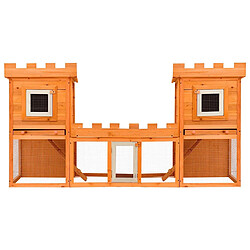 vidaXL Clapier d'extérieur - Double maison