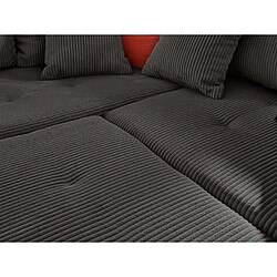 Lisa design Pouf en velours - Gris foncé