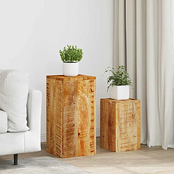 vidaXL Supports pour plantes bois de manguier 2 pcs