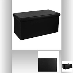 Avis Atmosphera Banquette coffre pliable Loft - L. 76 x H. 37,5 cm - Noir