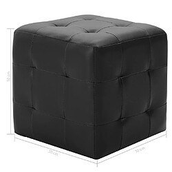 Acheter vidaXL Poufs 2 pcs - Noir