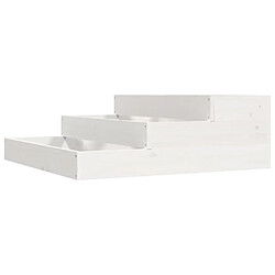 vidaXL Jardinière Blanc 78x78x27 cm Bois massif de pin