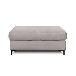 MAISON AUBERTIN Pouf Fiesole Velours Gris clair