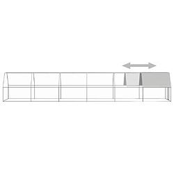 Avis vidaXL Poulailler d'extérieur 2x12x2 m Galvanisé