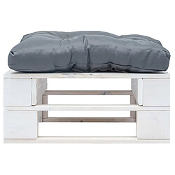 Repose-pied Jardin Gris Blanc VidaXL