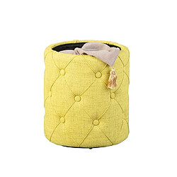 Avis Vente-unique Pouf-coffre Elio - Jaune