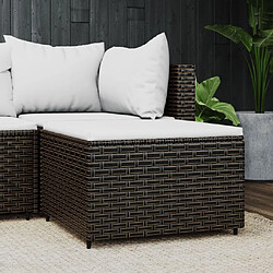 VidaXL Repose-pied de jardin avec coussin Marron
