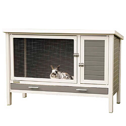 Kerbl Clapier Samy - 116x57x82 cm - Gris et Blanc