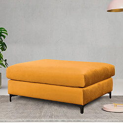 maison aubertin Pouf Fiesole - Velours Jaune