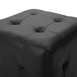 Avis vidaXL Poufs 2 pcs - Noir