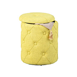 Vente-unique Pouf-coffre Elio - Jaune