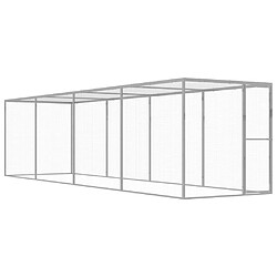 vidaXL Cage chat 6x1,5x1,5 m Acier galvanisé Cage sécurisée pour chats - Acier galvanisé - Porte verrouillable - 6x1,5x1,5 m