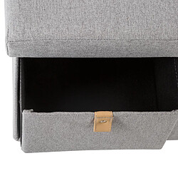 Avis Atmosphera Pouf pliant double 6 tiroirs - Gris