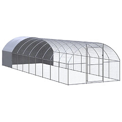 vidaXL Poulailler 3x10x2 m Acier galvanisé