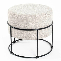 Paris prix Tabouret design tissu - Naturel
