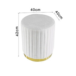 Meubler design Pouf rond métal - Blanc