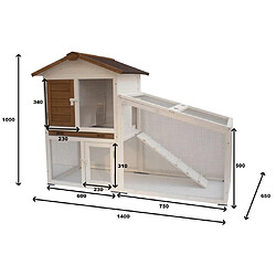 @Pet Clapier Tommy - Blanc et marron