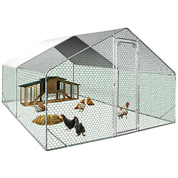 Idmarket MARKET Enclos poulailler - Acier - 12 m²