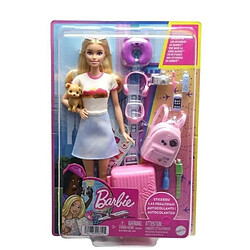 Barbie poupée coffret Voyage avec chiot et accessoires