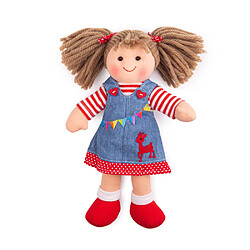 Bigjigs toys Poupée douce Hattie en tissu