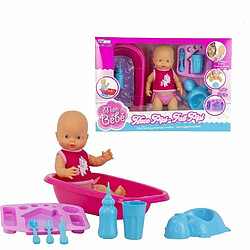 Bigbuy poupée bébé avec baignoire