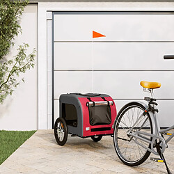 Vidaxl Remorque Vélo Animaux Rouge/Gris