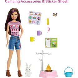 Barbie coffret poupée camping pas cher