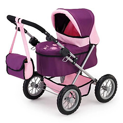 Bayer poussette landau pour poupée - Prune Poussette landau pour poupée - Poignée réglable - Pliable - Pour poupées jusqu’à 46 cm - À partir de 3 ans