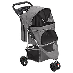 vidaXL Poussette pour animaux - Gris