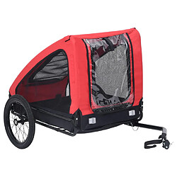 vidaXL Remorque vélo - Rouge et noir