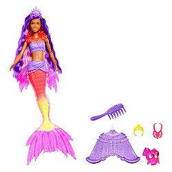 Mattel Barbie poupée sirène Mermaid Power Poupée mannequin sirène Barbie - Thème Mermaid Power - Cheveux extra-longs - Accessoires interchangeables - Brosse incluse - Dès 3 ans