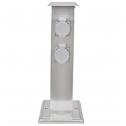 VidaXL Pilier prise de jardin en acier inoxydable
