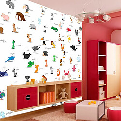 Paris Prix Animaux pour Enfants Papier peint mural rectangulaire 193x250 cm - Papier intissé 110 g/m² - Impression HD - Multicolore