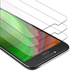 Cadorabo Motorola MOTO E4 PLUS Protection d'écran en verre trempé - Lot de 3 - Haute transparence - 0.3 mm - Répulsif poussière