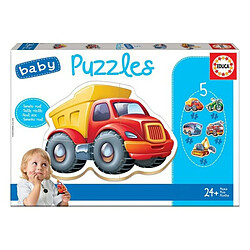 Educa Borras Educa Baby Puzzle 5 Pcs Puzzle pour tout-petits - 5 unités - Design Voitures - Matériel carton