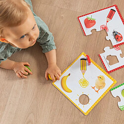 Goula puzzles éducatifs en bois, apprentissage des couleurs pas cher