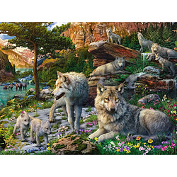 Ravensburger Puzzle adultes Loups au printemps - 1500 pièces
