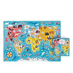 Avis Puzzle carte du monde animaux - 60 pièces