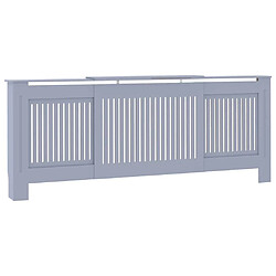 vidaXL Cache-radiateur Gris 205 cm