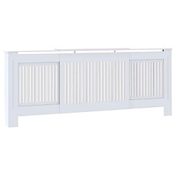 vidaXL Cache-radiateur Blanc - 205 cm