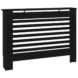 vidaXL Cache-radiateur MDF Noir 112 cm
