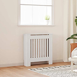 vidaXL Cache-radiateur MDF Blanc 78 cm