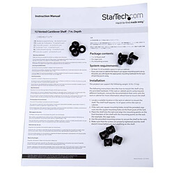 Avis StarTech.com Startech-com Étagère rack 1U