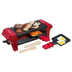 Avis Appareil à raclette 2 personnes 350w + gril noir/rouge - AGR102 - BESTRON