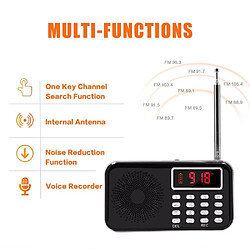 Yonis radio portable FM/AM avec lecteur MP3 - Rouge pas cher