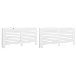 vidaXL Cache-radiateurs 2 pcs - Blanc 172 cm