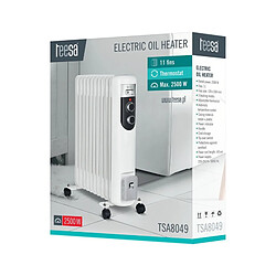 Teesa TSA8049 Radiateur à huile 2500W - Blanc